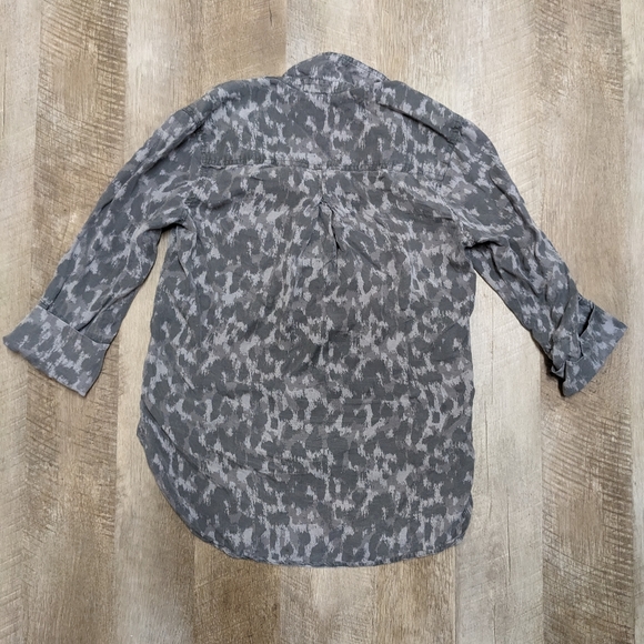 Cloth & Stone Button Down Shirt High Low Hem Size XS - Picture 4 of 13